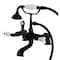 Kingston Brass AE207T0 7-Inch Tub Faucet with Hand Shower, Matte Black AE207T0 - alternate 1